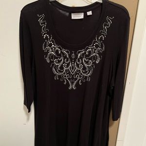 Festive shark bite hem tunic